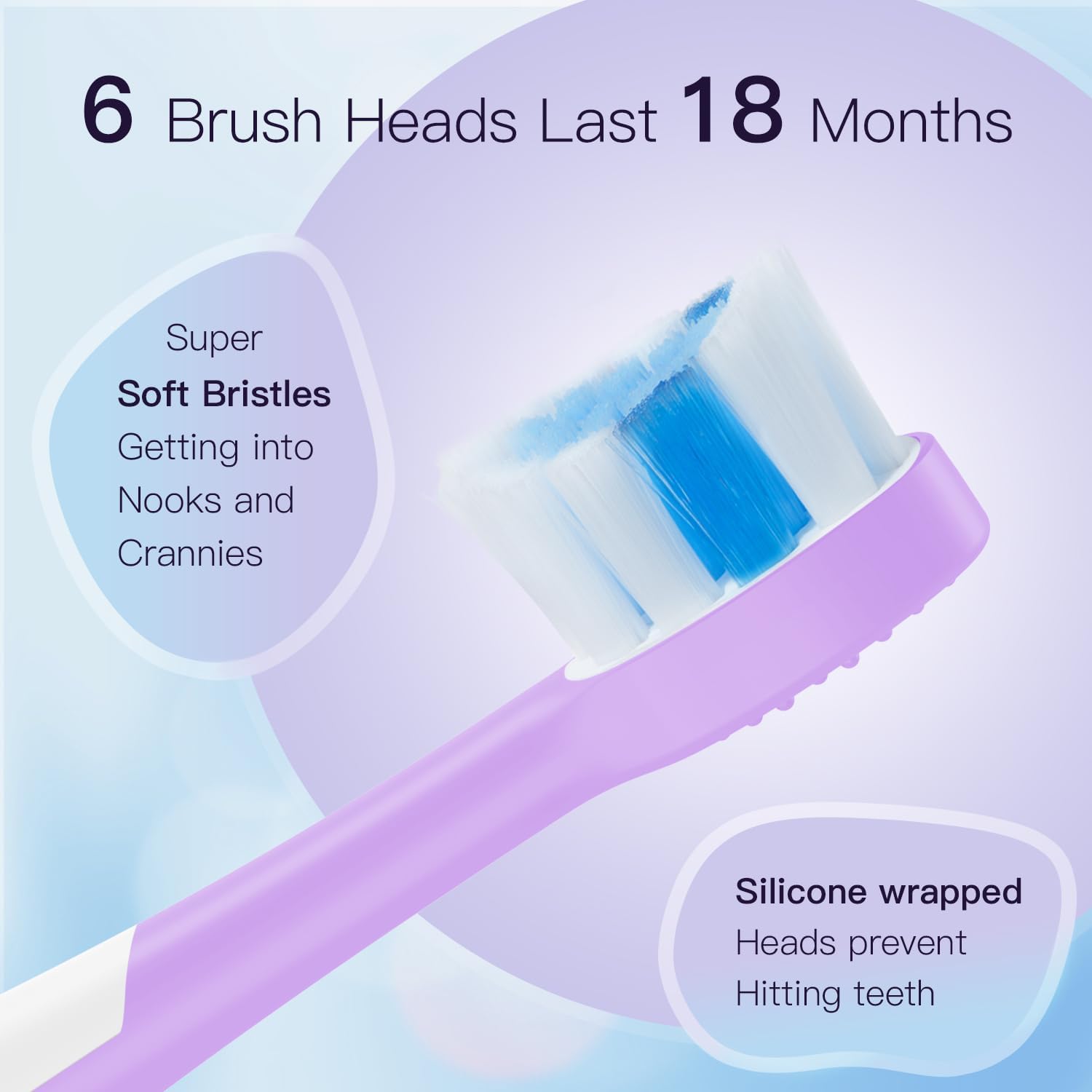 Kids Electric Toothbrushes Sonic Rechargeable Tooth Brush Gifts for Boys and Girls Smart Timer Power Toothbrush - 3 4 5 6 7 8 9 10 11 12 (Purple)