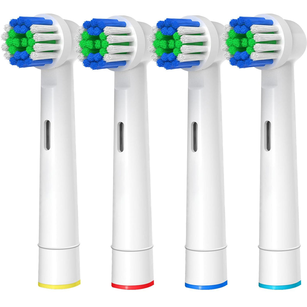 Replacement Toothbrush Heads Compatible with Oral-B Braun, 4 Pcs Professional Electric Toothbrush Heads Brush Heads for Oral B Replacement Heads Refill Pro 500/1000/1500/3000/3757/5000/7000/7500/8000