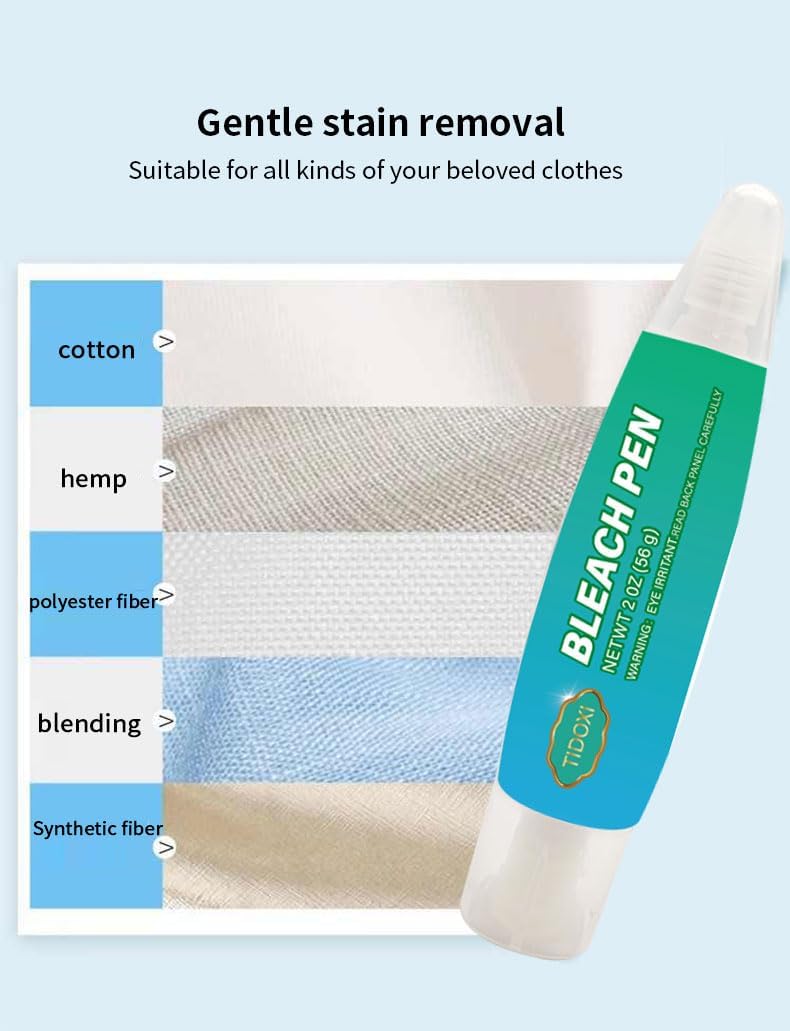 1PCS Tidoxi Bleach Pen,Bleach Pen for Clothing,Tidoxi Stain Remover Pen,Travel Size Toiletries,Travel Essentials,Travel Accessories,Lnstantly Remove Stains