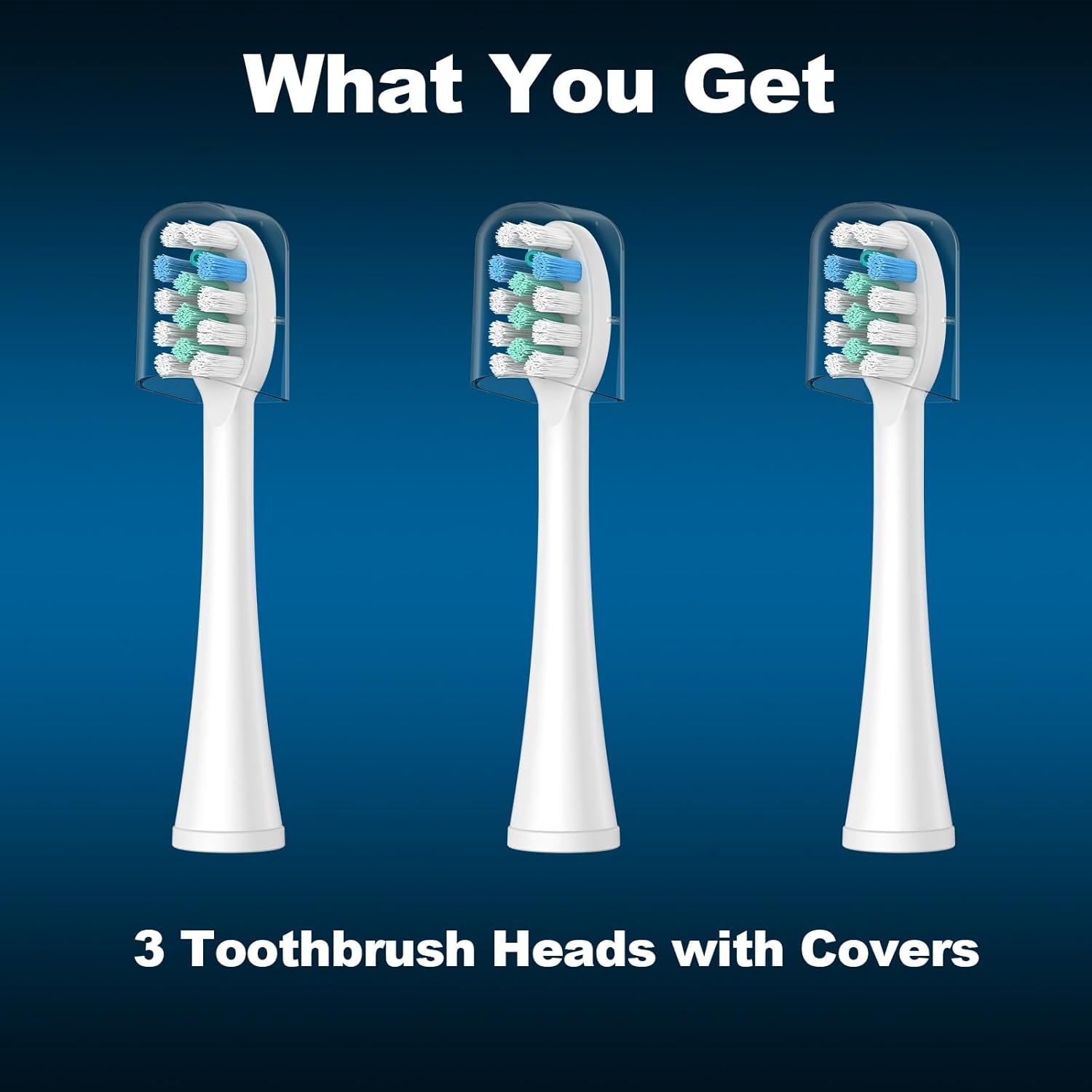 3 Pack Toothbrush Replacement Heads Compatible with WaterPik Sonic Fusion 2.0, FitMount Flossing Brush Head Fit for Water-Pic SF-01 SF-02 and 2.0 SF-03 SF-04
