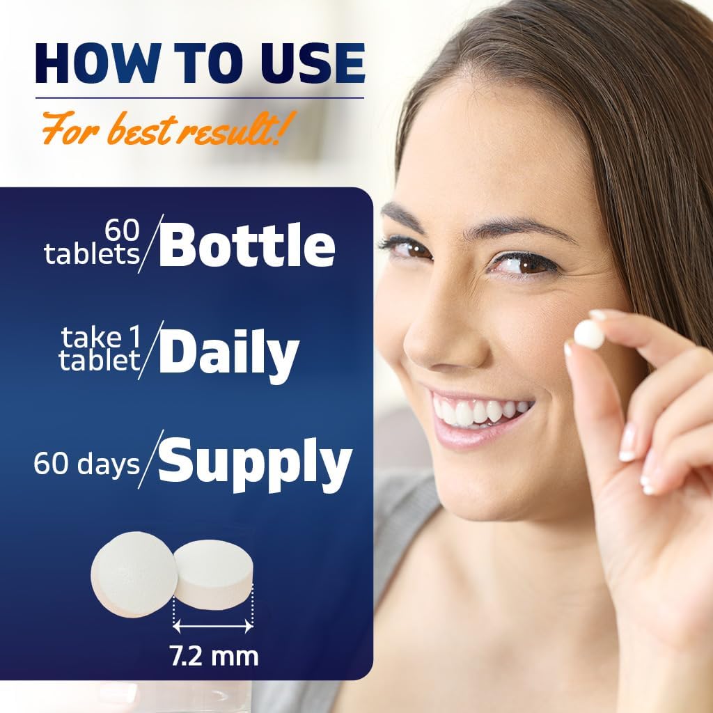 Vitamatic Salivarius Complex 10 Billion Chewable Mint Flavored Tablet - 60 Count - Oral Health Chewable Probiotics + Prebiotics - Supports Healthy Teeth, Gums, & Better Breath (Pack of 2)