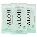 ALŌH Peppermint Eucalyptus + Aloe Sanitizing Hand Wipes - Clean Hands, Clear Mind On The Go Sanitizer for Kids and Adults - Travel Size 3 Pack 20ct Wipes (60 Wipes)