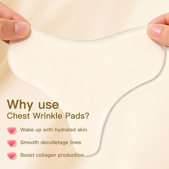 1PC T-Shaped Silicone Chest Wrinkle Pads for Décolleté – Reusable Anti-Wrinkle Chest Patches for Women – Firming & Hydrating Silicone Pads for Chest Lines – Medical-Grade & Eco-Friendly (1)