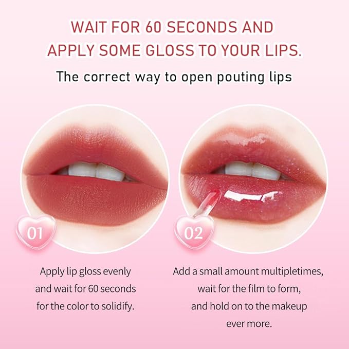 Dual-Ended Lip Stain & Lip Oil – 2-in-1 Matte Color and Hydrating Gloss, Long-Lasting Non-Sticky Lip Tint, Nourishing Moisture & Glassy Shine for Day-to-Night Looks 02#