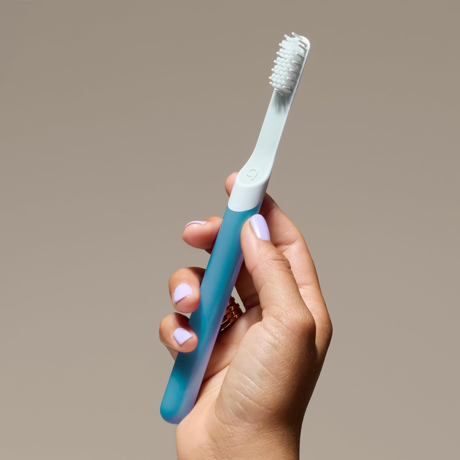 Quip Sonic Electric Toothbrush for Adults - Time Travel & Soft Bristles with Travel Case & Replacement Brush Head - 3 Month Battery Life, Plastic Handle - Marine Blue