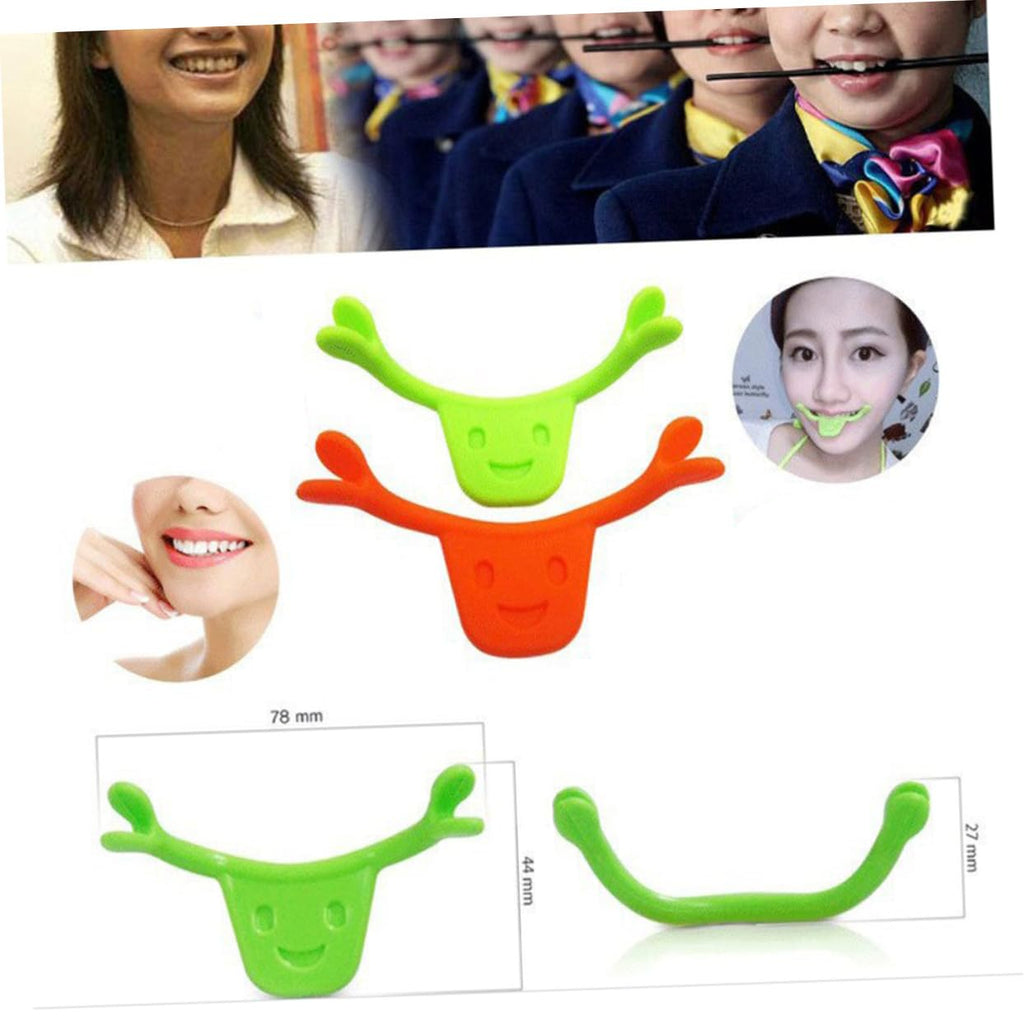 2pcs Smile Maker Silicone Smile Trainer Mouth Muscle Stretching Lifting Training Edible Safe Material Daily Facial Exercise Tool for Men and Women