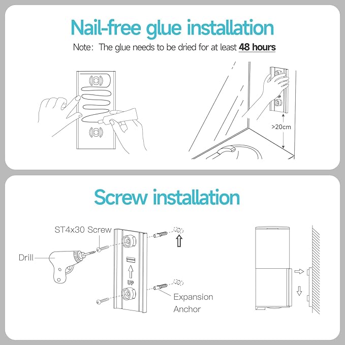 AIKE Automatic Wall Mount Liquid Soap Dispenser for Home and Commercial Bathroom 13.5oz IPX7 Waterproof,Brushed Stainless Steel