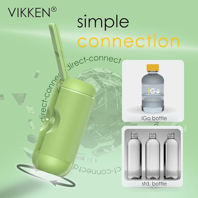 VIKKEN® 250ml iGo X Portable Travel Bidet USB-Type C Rechargeable Electric Mobile Handheld Ultra Strong Water Spray Personal Hygiene Self Care for Men & Women