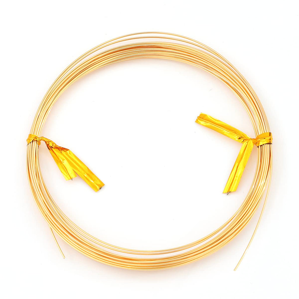 18K Gold Plated Wire 0.6mm 5 Meters Bead Cord for Bracelet Necklace Charm Beading Jewelry Making Findings