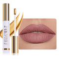 All Day Lip Stain Peel Off Gold Liquid Lip Gloss Tattoo, Mauve Matte Finish Peel Off Lip Stain Masque, Long Lasting Waterproof Lip Tint, Transfer-proof for All Skin Types 04#