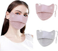 2Pcs UV Face Mask, Sun Masks for Women, Cooling Breathable Face Cover for Outdoors, Washable Reusable