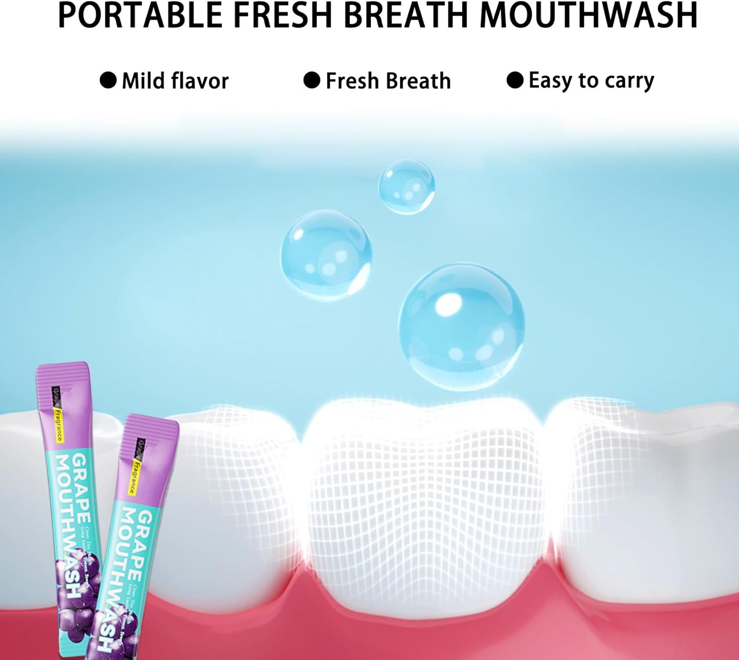 60PCS Travel Size Mouthwash,Portable Mini Mouthwash,Long-Lasting Freshness Travel Mouth Wash for Oral Care A10