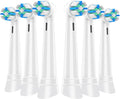 6 Pack Replacement Heads with Medium Soft Bristles Compatible with Oral b IO 2/3/4/5/6/7/8/9/10 Series Electric Toothbrush, IO Brush Heads Compatible with Oral b (White)