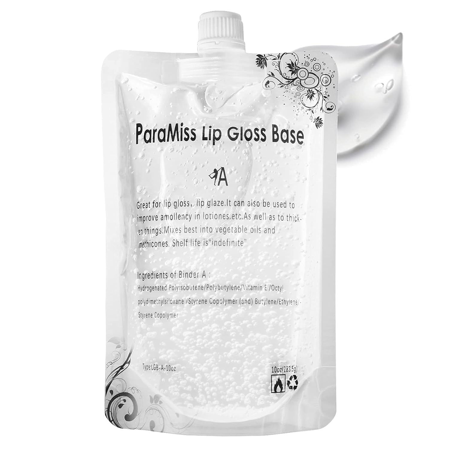 Clear Lip Gloss Base 10 Ounce (350 ML) Non-Stick Moisturizing Versagel Lip Gloss Base DIY Handmade Lip Balms Lip Plumper Making Organic Lip Gloss Supplies