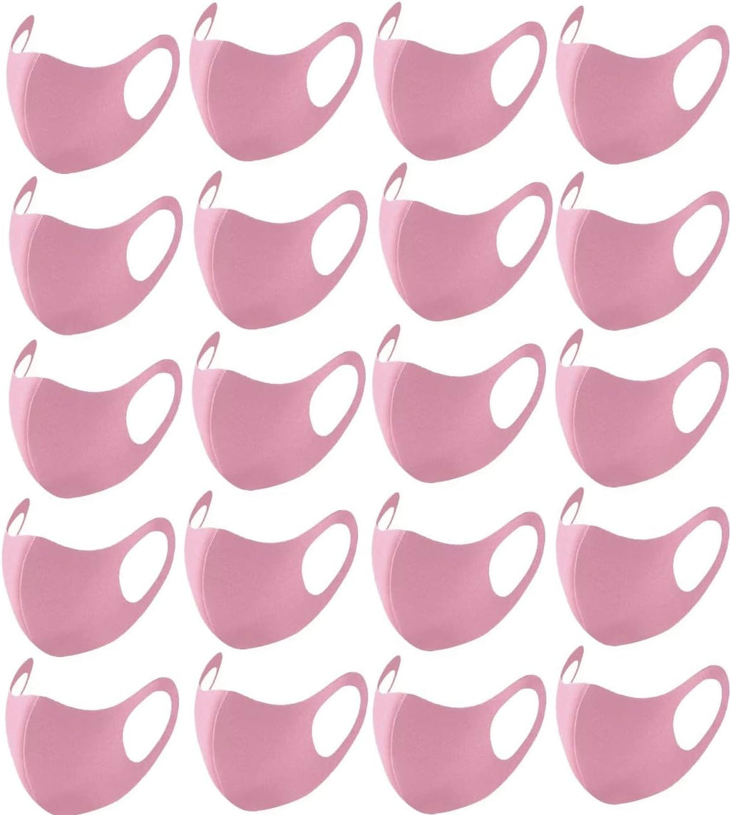 20PCS Light Weight Unisex Adult Fashion Face Covering, Reusable, Dust Proof, Washable, Cool Mixed Colors