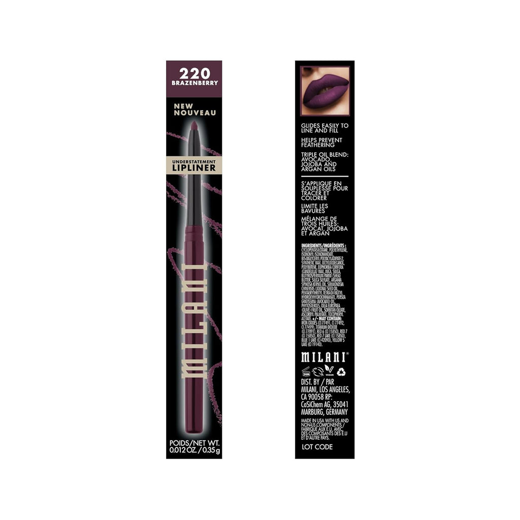 Milani Understatement Lipliner Pencil - Highly Pigmented Retractable Soft Lip Liner Pencil, Easy to Use Lip Makeup