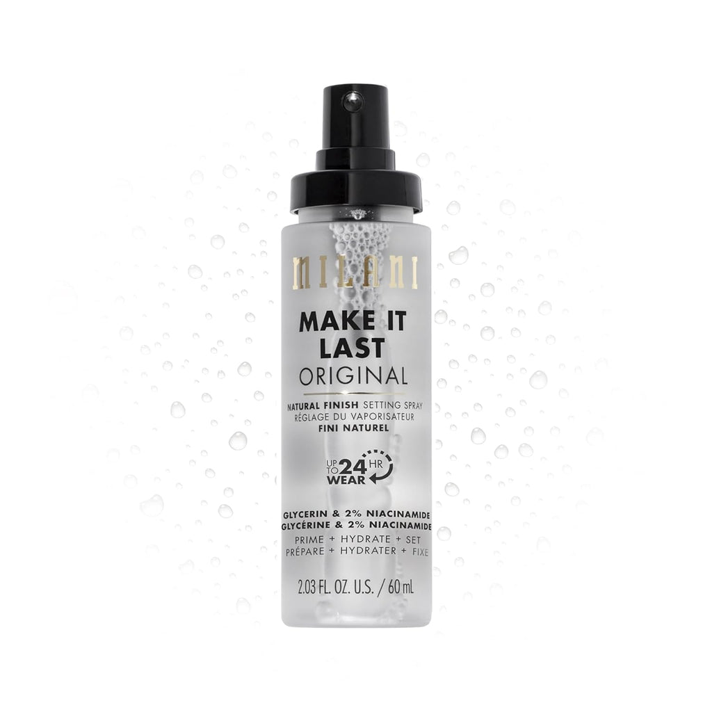 Milani Setting Spray + Primer, Make It Last Original - Natural Finish with Niacinamide for Hydration, Setting Spray for Makeup and Face Primer, 3-in-1 Prime + Hydrate + Set, 2.03 Fl. Oz