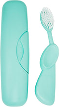RADIUS Toothbrush Original Big Brush, BPA Free ADA Accepted - Left Hand - Mint Brush with Mint Case