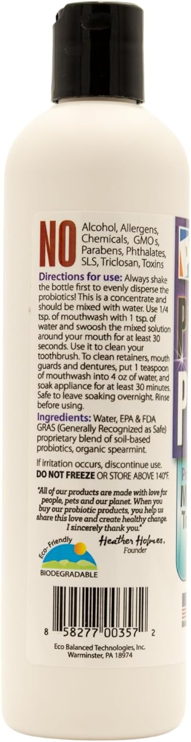 Mouthwash – Concentrated Spearmint Oral Rinse for Teeth, Gums, Retainers, Dentures, Braces, Toothbrushes, Mouth Guards, Travel, Home, Daily Dental Hygiene – 12 oz