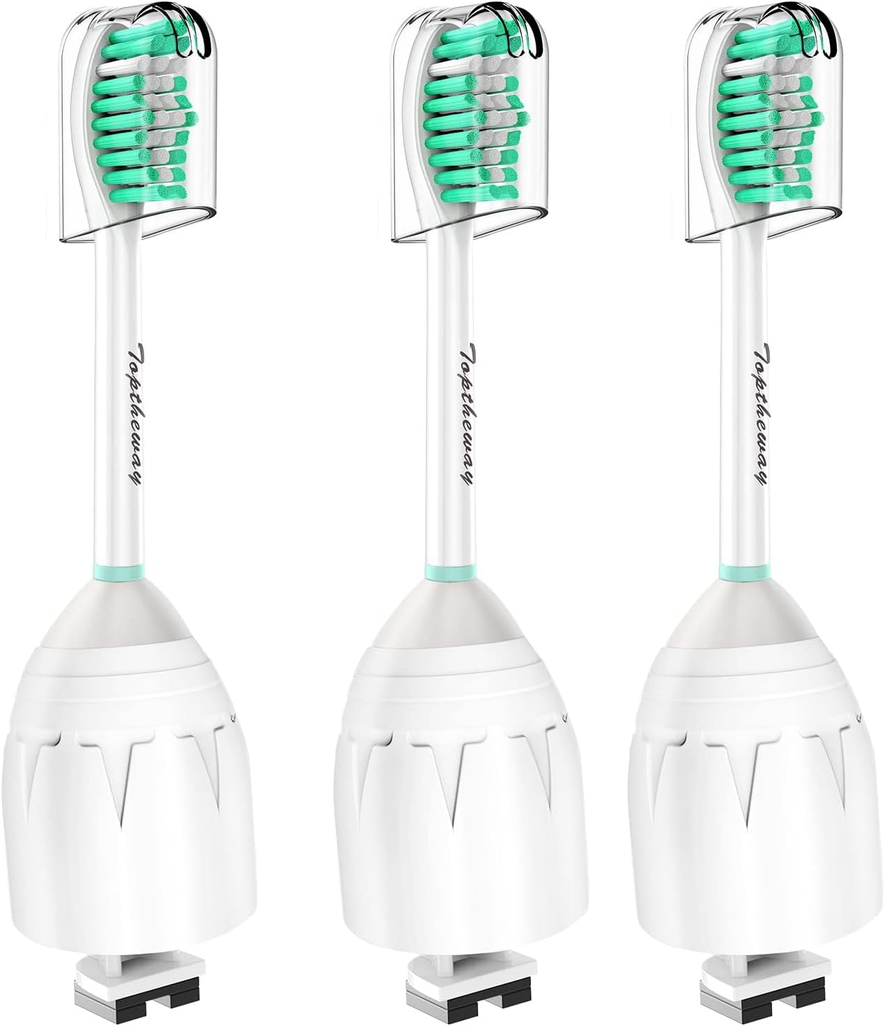 Toptheway Replacement Brush Heads Compatible with Sonicare E-Series Essence Xtreme Elite Advance and CleanCare Screw-On Toothbrush Handles 7022/66, 3 Pack