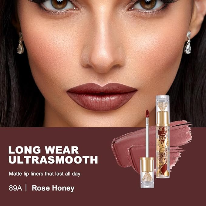 Velvet Matte Lip Stain – Long Lasting Waterproof Liquid Lipstick, Transfer-Proof Lightweight Lip Gloss, Non-Sticky Soft Matte Lip Tint with High Pigment, Smudge-Proof Lip Stain for All-Day Wear #89A