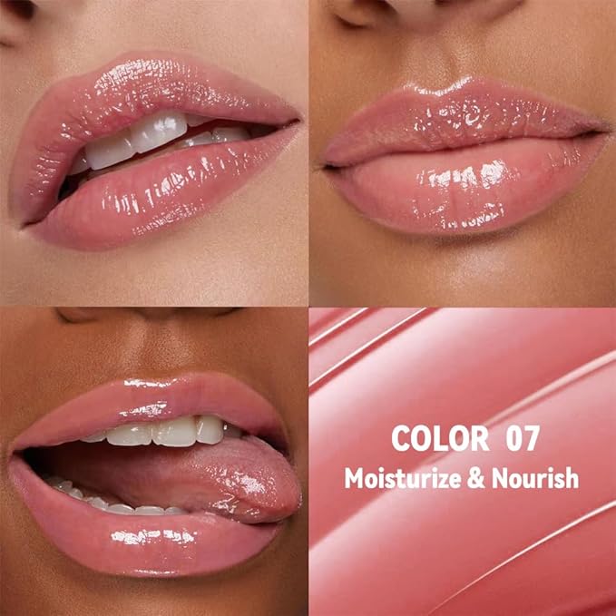 Light Pink Honey Tinted Lip Stain Lip Balm Lip Gloss Lipstick, Sheer Hydrating Lip Stains Tint, Moisturizing Lip Color for All Skin Tones, Nourishing Lip Balm with a Hint of Natural Black Cherry