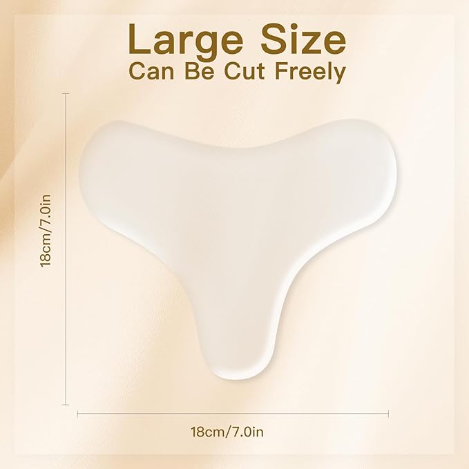 1PC T-Shaped Silicone Chest Wrinkle Pads for Décolleté – Reusable Anti-Wrinkle Chest Patches for Women – Firming & Hydrating Silicone Pads for Chest Lines – Medical-Grade & Eco-Friendly (1)