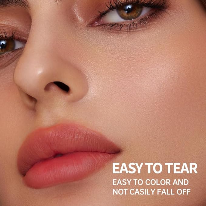 Matte Lip Liner Peel Off Lip Stain, Long Lasting Peel Off Lip Liner Stain, Peel-off Lip Gloss For All Skin Types, Transfer-proof Highly Pigmented Color Waterproof, (06#, Pack of 1)