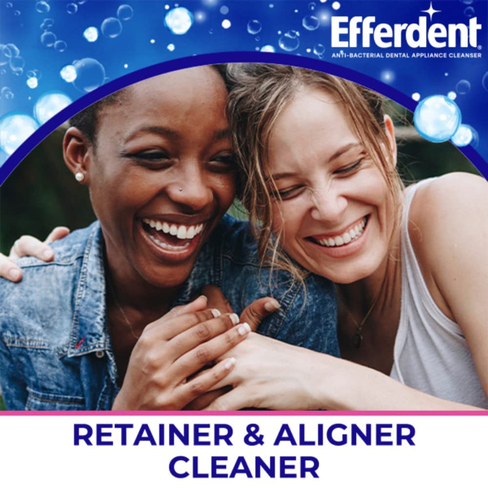 Efferdent Retainer Cleaning Tablets, Denture Cleaning Tablets for Dental Appliances, Minty Fresh & Clean, 44 Count, (Pack of 1)