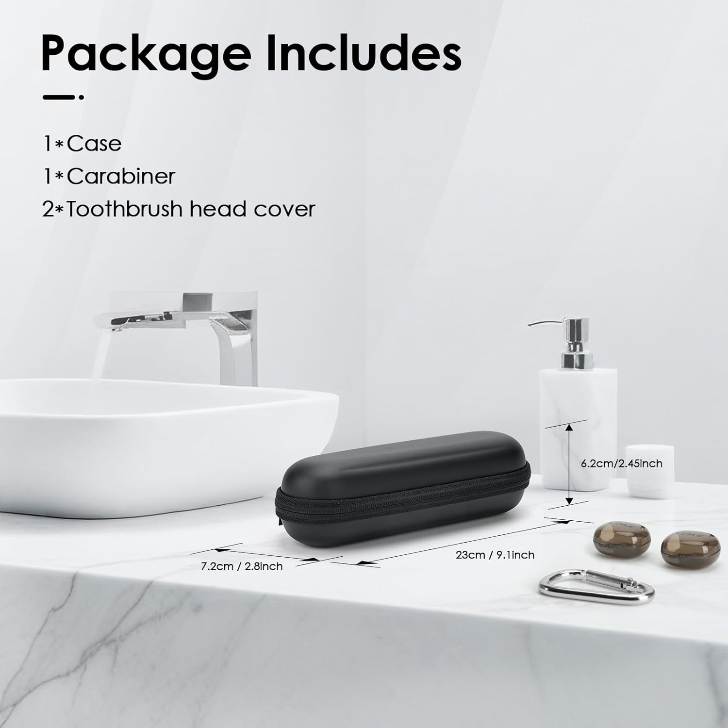 Yinke 2.0 Electric Toothbrush Case For Oral B/Oral-B Pro/Philips Sonicare/ Aquasonic Toothbrush, Travel Electric Toothbrush Case