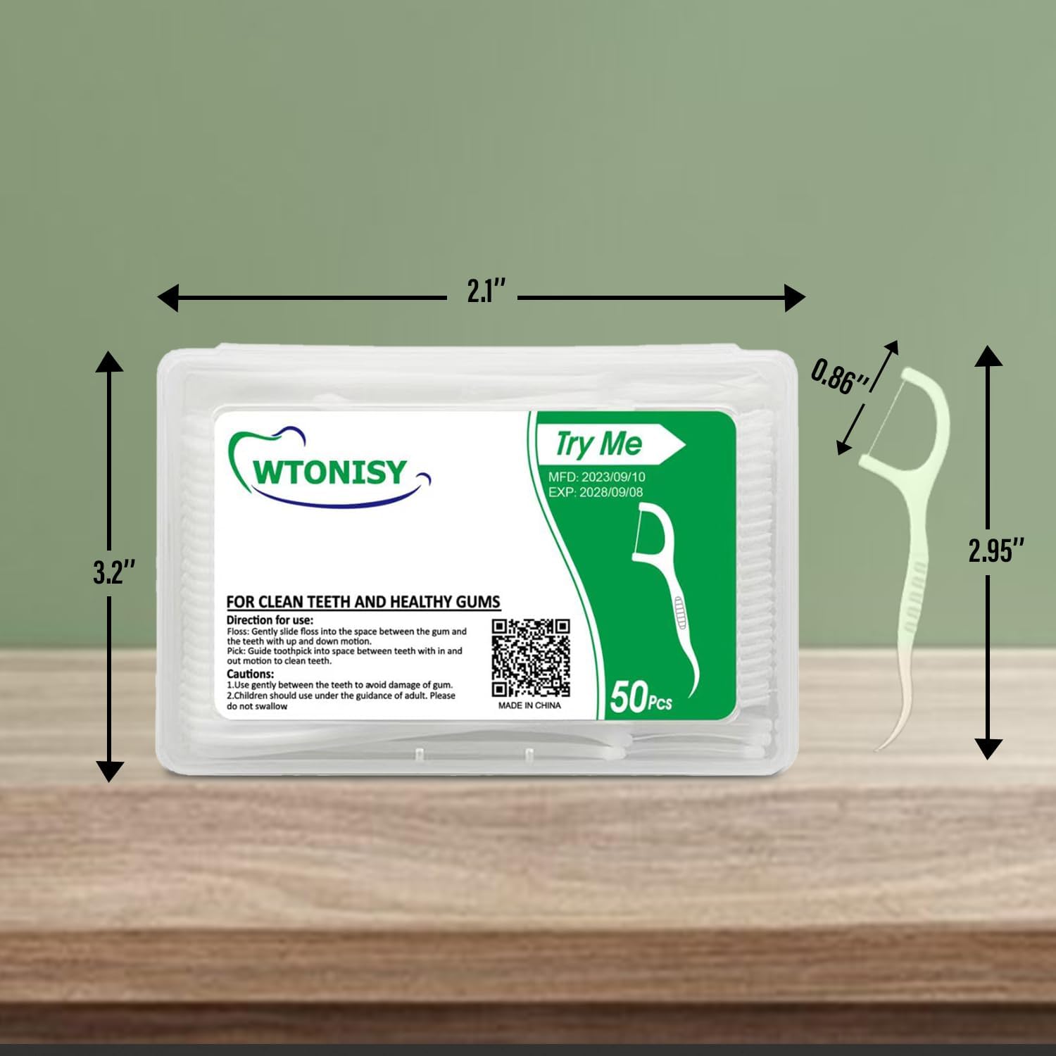 Unflavored Floss Picks, Thin Thread Eco Friendly Toothpick Stick Soft On Gum & Teeth, 150 Count Plastic Free Tooth Flosser for Adults & Kids,for Family, Hotel, Restaurant, car,Travel use