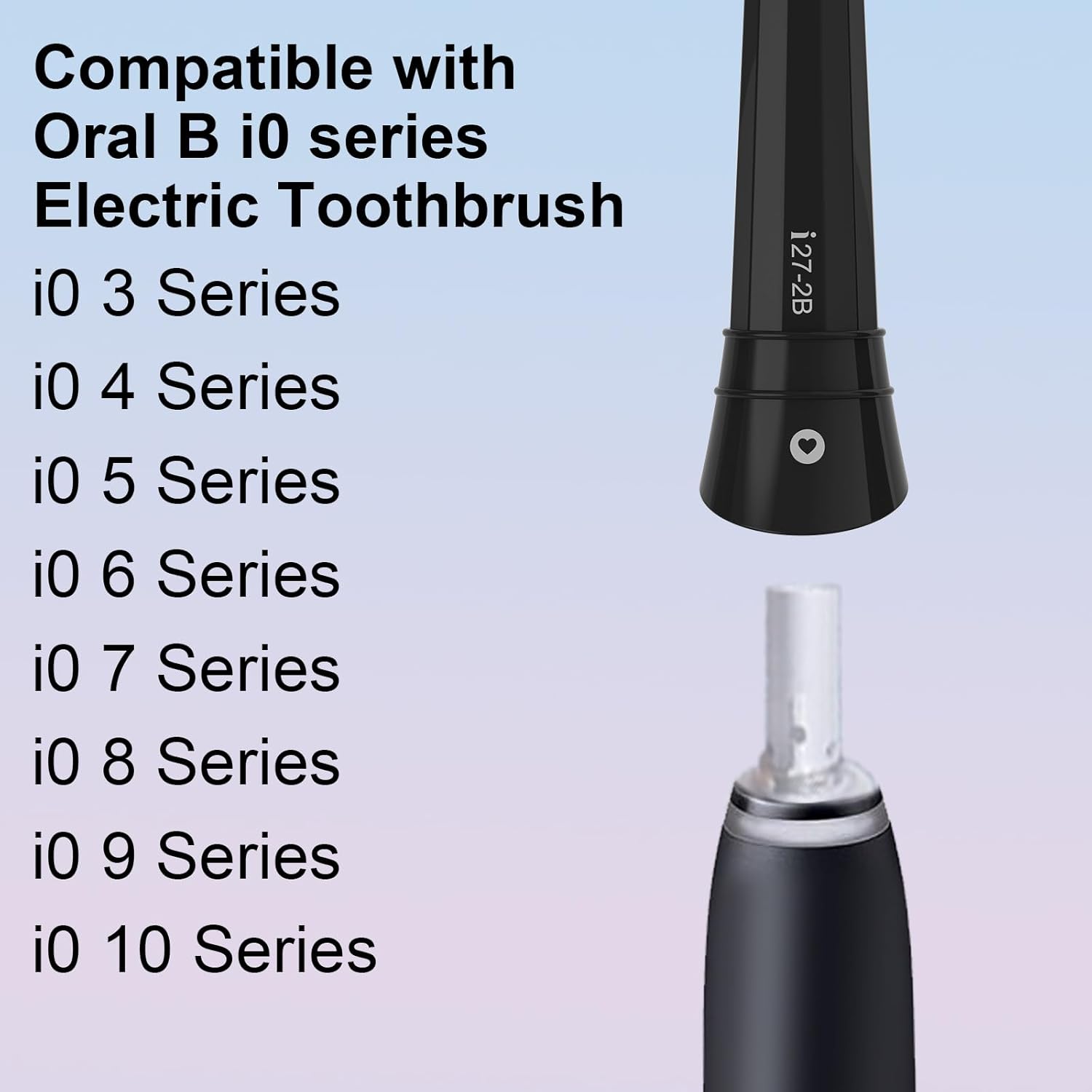 iO Replacement Heads Compatible with Oral B IO 2/3/4/5/6/7/8/9/10 Series Electric Toothbrush,Compatible with Oral B io Series Toothbrush Heads with Medium Bristles,Black