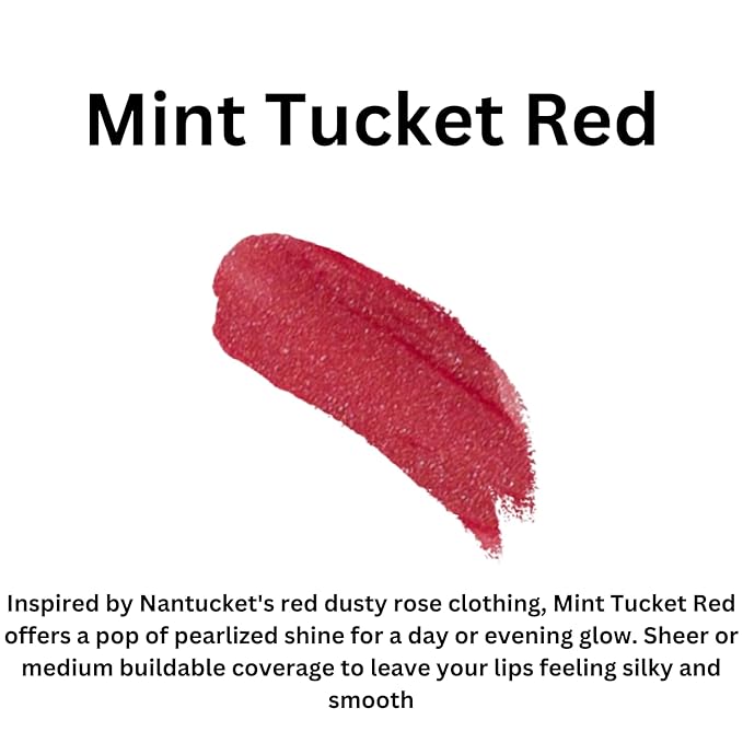Mint Tucket Red Lip Gloss (.25oz) -Vegan, gluten-free, cruelty-free formula with Aloe, Vitamins C & E, and a refreshing hint of spearmint extract for soft and hydrated lips.