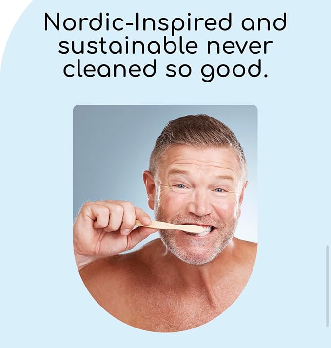 Eco-Friendly Bamboo Extra Soft Toothbrush for Adults, 20,000 Ultra Soft Bristles for Sensitive Gums, Nano Manual Toothbrush with Natural Floss Included, Pack of 4.