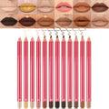 12Pcs Lip Liner Pencil Set - Matte Lip Combo for Women, Waterproof & Smudgeproof, Precise Lip Shaping & Sculpting, Includes Sharpener, Assorted Colors Set A