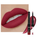 evpct 1Pcs Cherry Frost Red Matte Lip Liner and Liquid Lipstick Stain Makeup Set for women, Red Long Lasting Smudge Proof Lipstick labiales matte mate larga duracion listip 24 hours originales,05#
