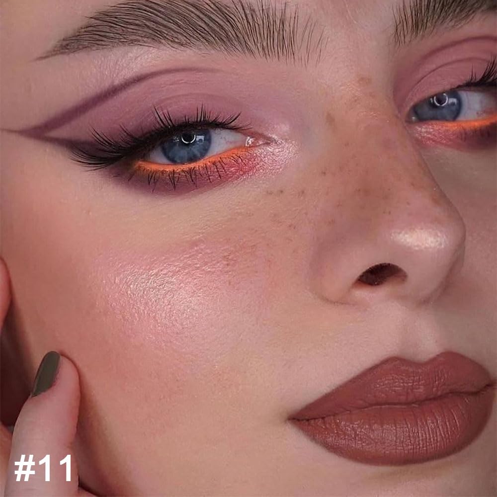 Kaely 2-in-1 Brown Lip Liner & Lipstick Set Kit for Women, Matte Lips Kit with Lip Liner Lip Stains Long Lasting Waterproof 24 Hour Lipstick and Lip Liners Combo Lipliners Pencil Set 11