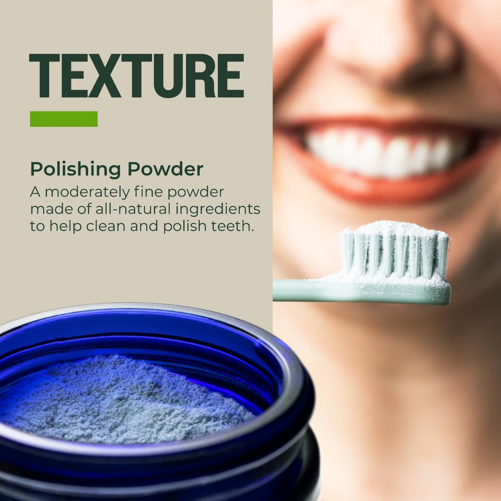 PurO3 Ozonated Toothpaste Powder – Fluoride Free Organic Remineralizing Tooth & Gum Cleaning – Natural Teeth Whitening & Plaque Remover – Ozone Infused Coconut Oil Dental Care with Peppermint, 37g