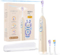 Soocas NEOS II Ultra – Electric Toothbrush with Water Flosser Combo, 3-in-1: Flosses, Vibrates and Oscillates, Flossing Toothbrush for Adults, Cordless Water Flosser for Travel, Champagne Gold
