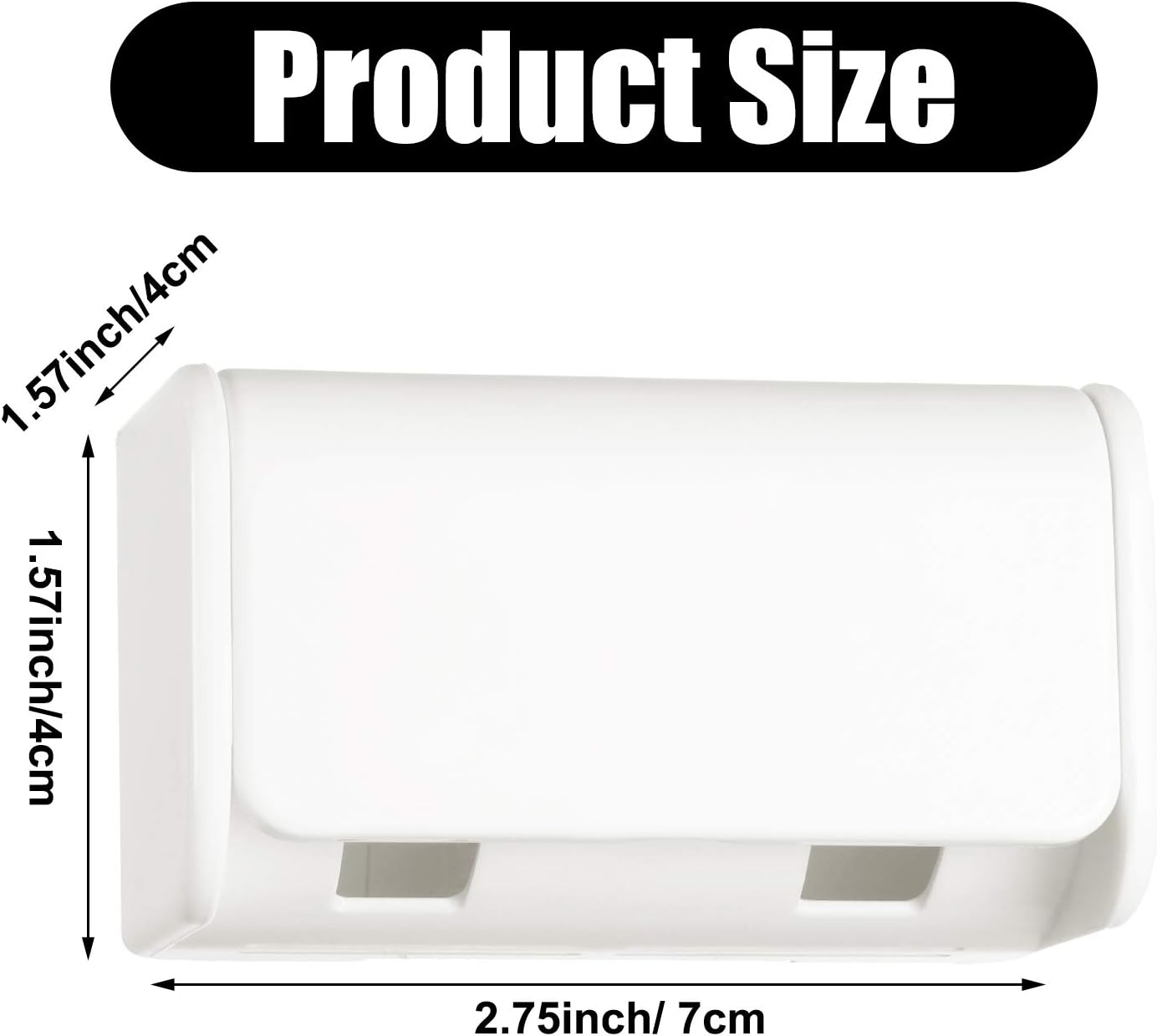 Patelai 2 Pcs Toothbrush Holder Wall Mounted with Cover,2 Slots Self Adhesive Electric Toothbrushes Storage Organizer for Dorm Bathrooms Cabinet and Shower