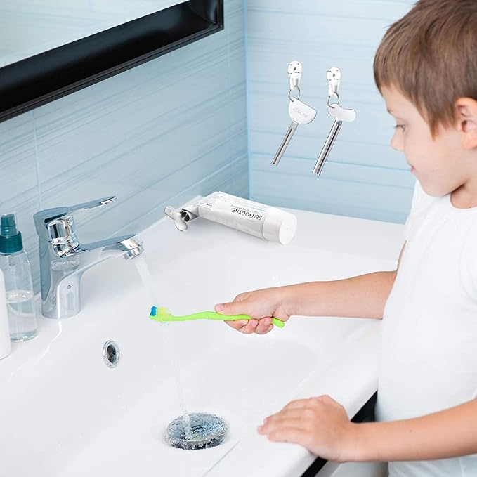 ZOCONE Toothpaste Squeezer, 12pcs Metal Tube Squeezer Key Stainless Steel Toothpaste Roller Tube Wringer for Paint, Cream, Cosmetic and Hair Dye(D)