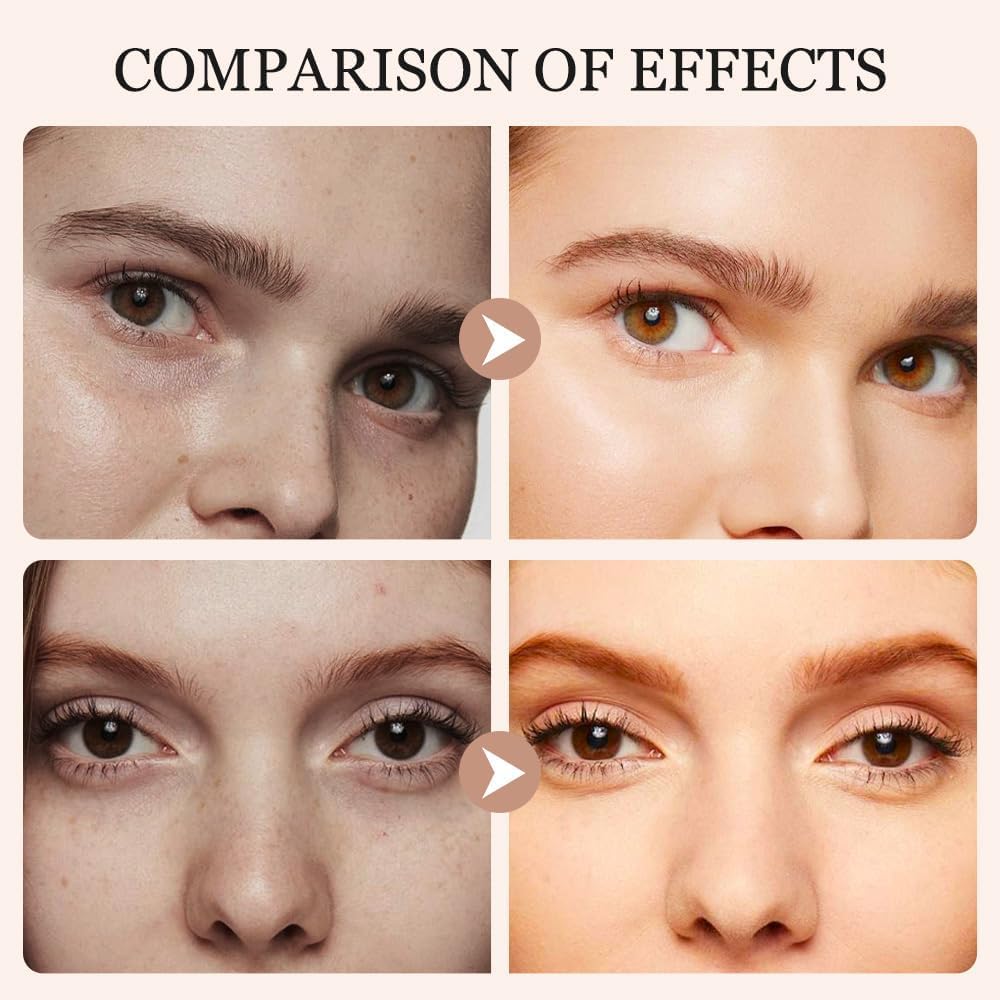 Viralvera Colored Clay Undereye Corrector, Colored CC Undereye Corrector, Eye Concealer Color, Clay Neutralizing Makeup Under Eye Hydrating Concealer with Brush