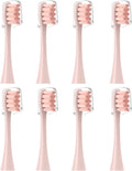 GTHUNDER 8Pcs Electric Toothbrush Heads Compatible with Oclean.with Hygienic Caps,Vacuum-Packed.Fits Adapted for All Oclean Models x pro Elite, X, X Pro,Flow,F1,Air 2 (Pink)