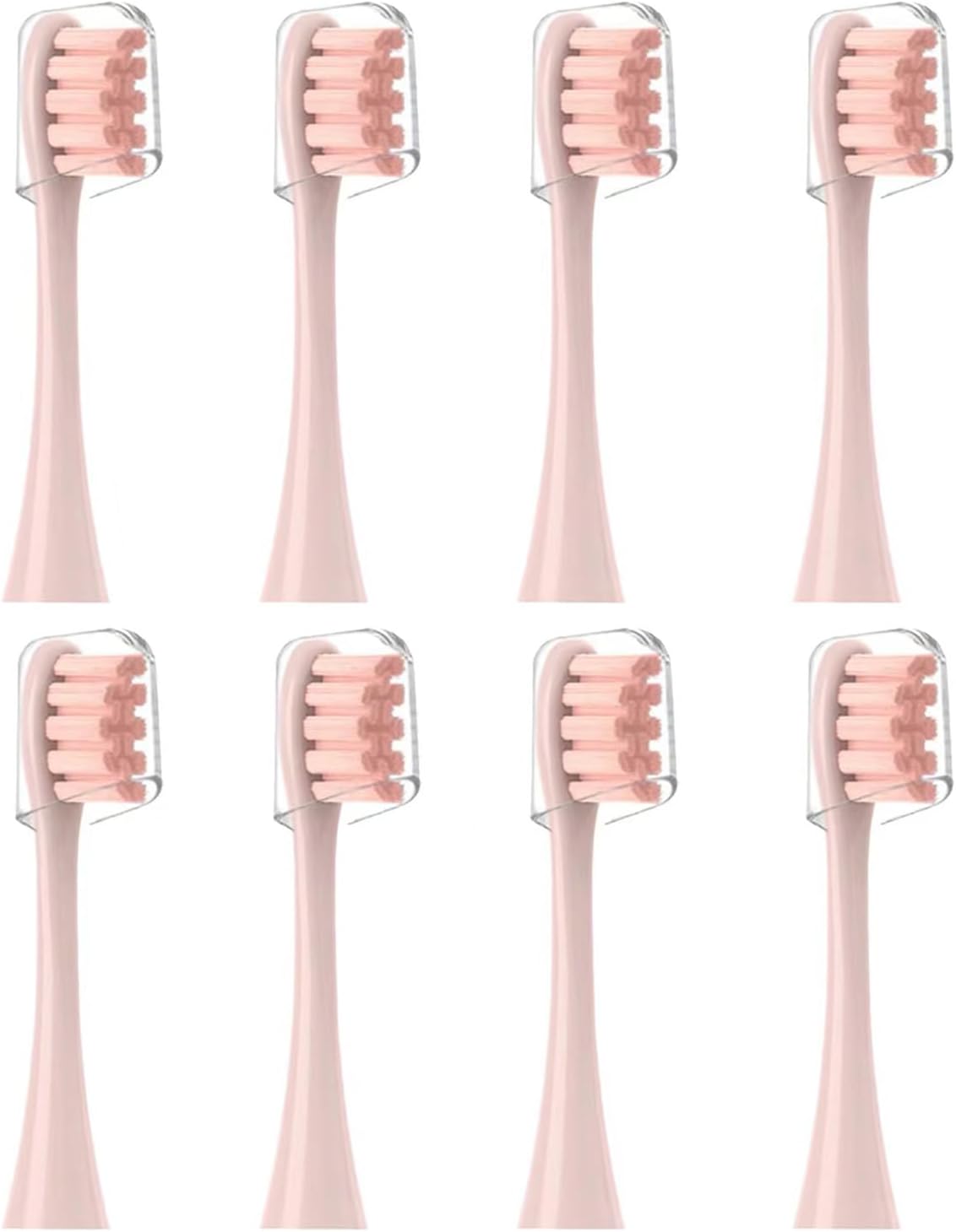 GTHUNDER 8Pcs Electric Toothbrush Heads Compatible with Oclean.with Hygienic Caps,Vacuum-Packed.Fits Adapted for All Oclean Models x pro Elite, X, X Pro,Flow,F1,Air 2 (Pink)