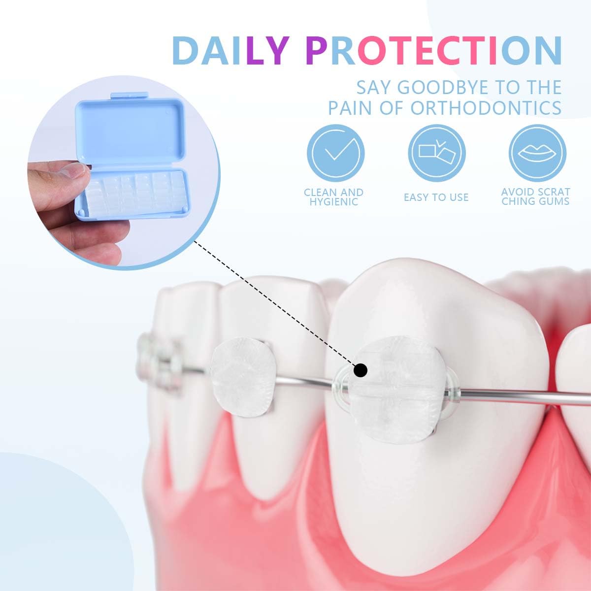 12 Pack Colorful Orthodontic Wax Dental Wax for Braces Wearer