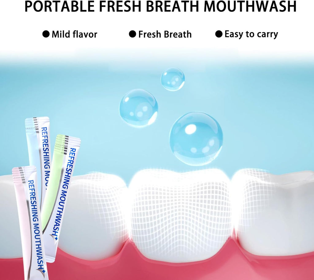 60PCS Travel Size Mouthwash,Portable Mini Mouthwash,Long-Lasting Freshness Travel Mouth Wash for Oral Care A47