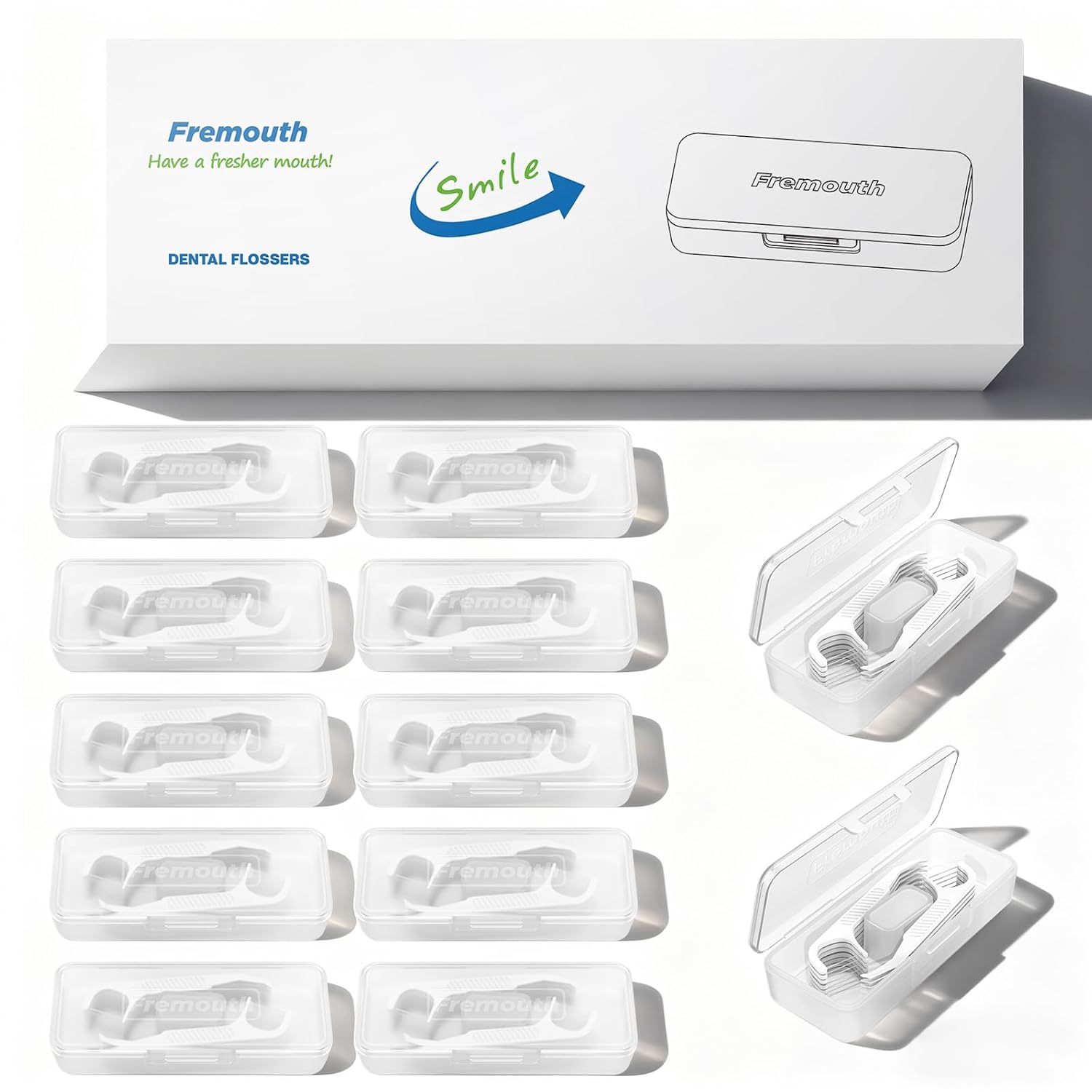 140 Count Braces Flossers with 10 Travel Cases, Orthodontic Flossers for Braces - Ortho Dental Floss Picks, 14 Count (Pack of 10)