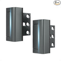 2Pack Home Security Door Reinforcement Lock, Childproof Safety Door Lock Latch Inside Stopper, Add High Security to Prevent Home Unauthorized Entry, Aluminum Construction Finish Grey