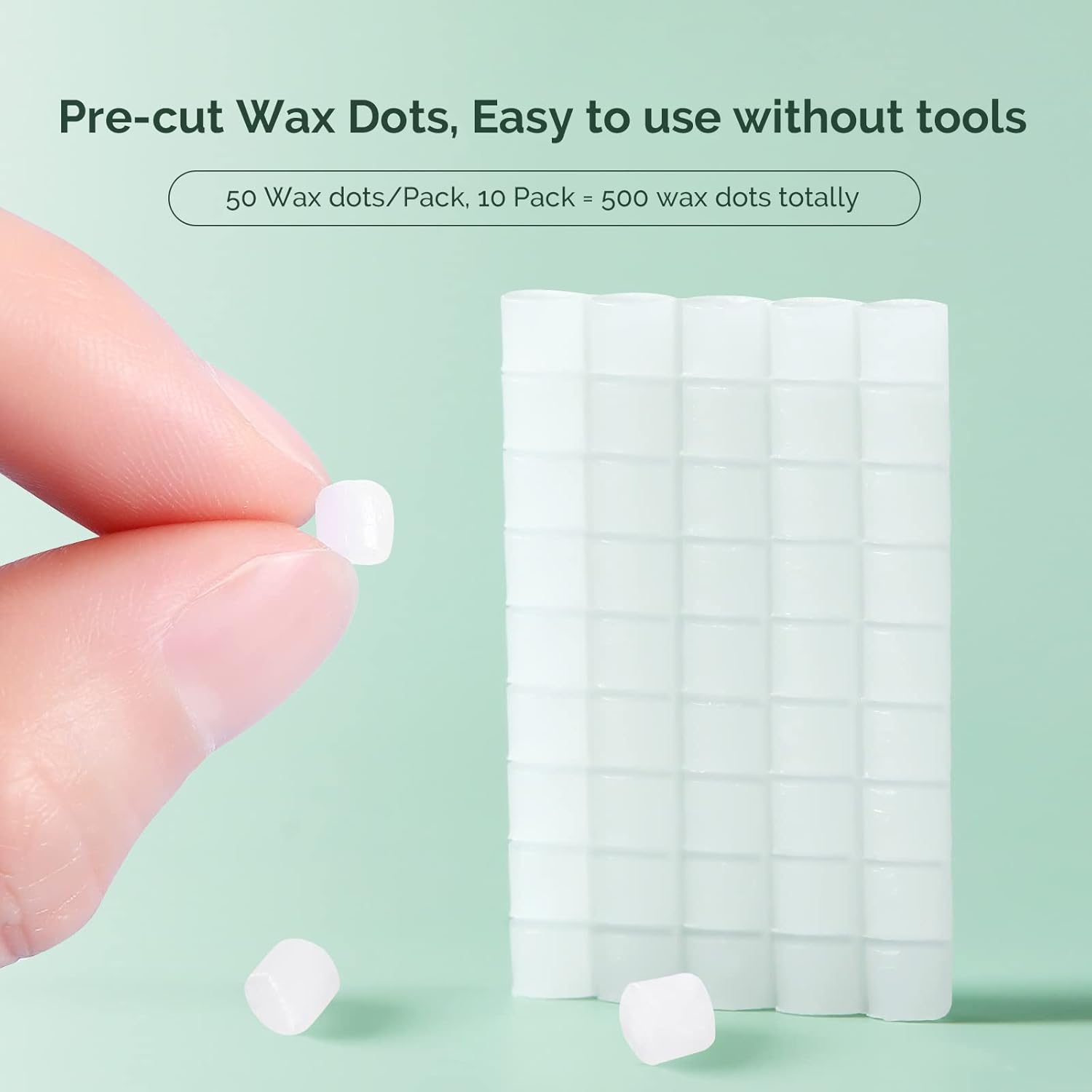 JMU 10 Pack Orthodontic Wax, Precut Braces Wax, Dental Wax Braces Mint Flavored