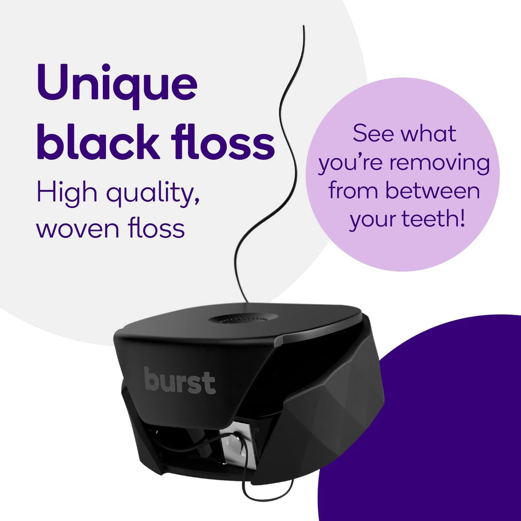 BURST Expanding Dental Floss Refills (32 Yards/3 Pack) | Mint Eucalyptus Aroma Bobbins | Woven Tooth Floss | Stain-Absorbing | Vegan | Paraben, BPA & Cruelty-Free | Smart Expanding Floss Refills